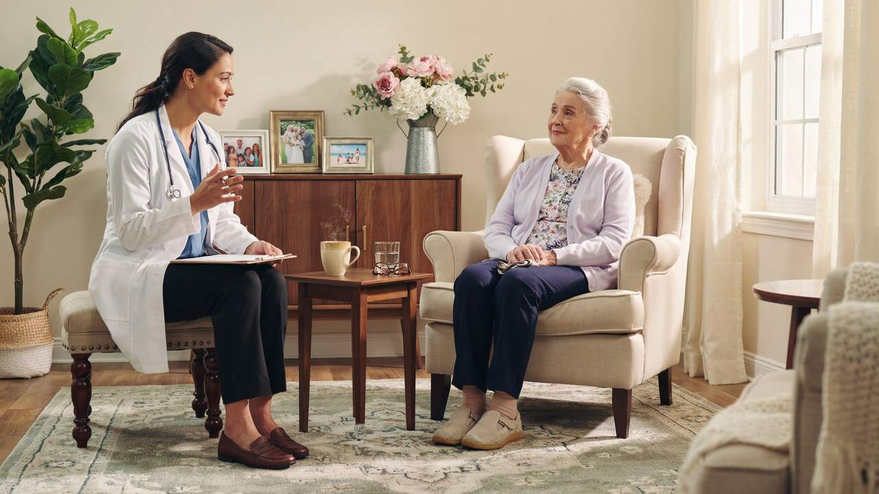 Physician providing medical oversight for elderly resident at Grand Homes Senior Living in Midlothian TX